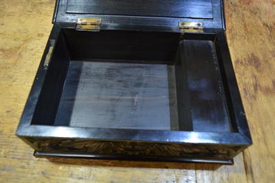 Lot 21 - Carved ebony box