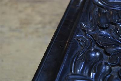 Lot 21 - Carved ebony box