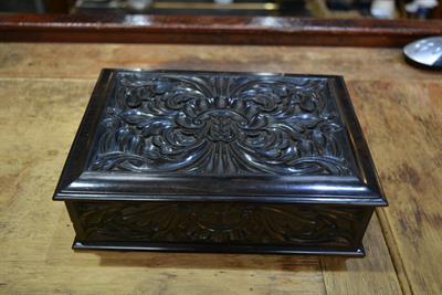 Lot 21 - Carved ebony box