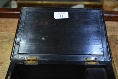 Lot 21 - Carved ebony box
