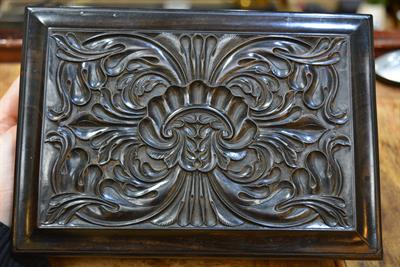 Lot 21 - Carved ebony box