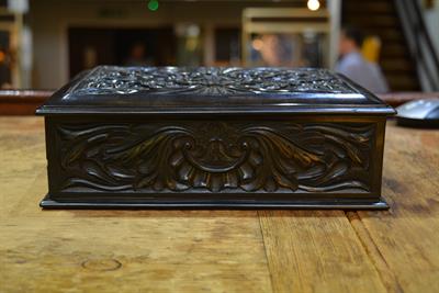Lot 21 - Carved ebony box