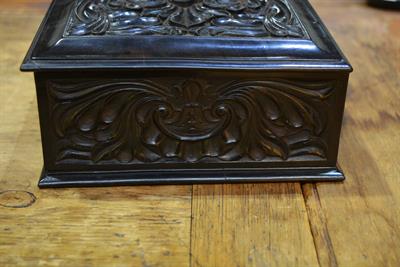Lot 21 - Carved ebony box