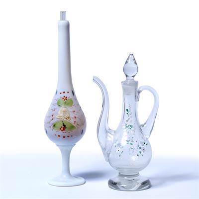 Lot 27 - Opaline glass rosewater sprinkler