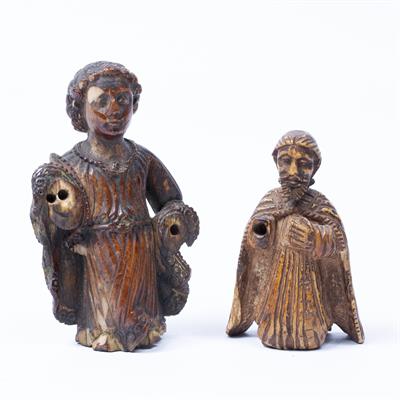 Lot 38 - Two carved wooden figures