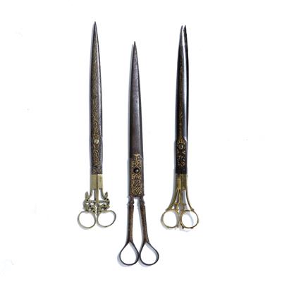 Lot 109 - Three ottoman calligrapher's scissors