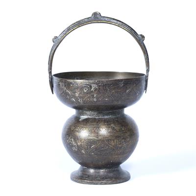 Lot 112 - Bidriware double gourd vessel