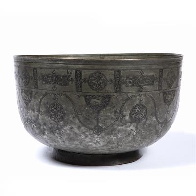 Lot 118 - Large Safavid tinned-copper basin