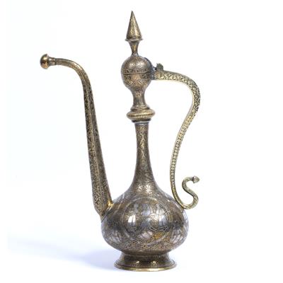 Lot 121 - Qajar lidded ewer