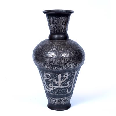 Lot 128 - Iron bidri vase