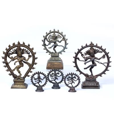 Lot 146 - Six models of Shiva