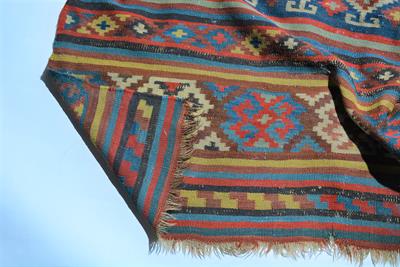 Lot 306 - Kelim banded rug