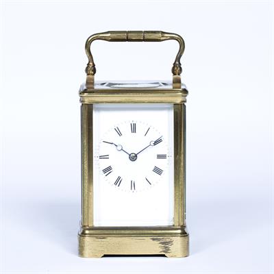 Lot 328 - Brass cased carriage clock