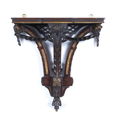 Lot 332 - Antique style mahogany clock bracket