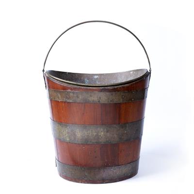 Lot 340 - Mahogany peat bucket