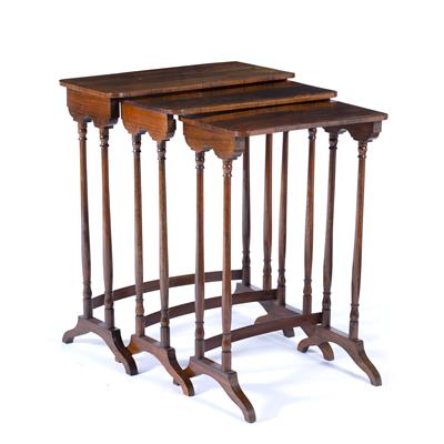 Lot 358 - Nest of rosewood tables