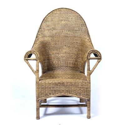 Lot 379 - Rattan wicker armchair