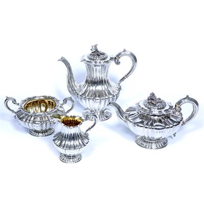 Lot 421 - Silver four piece tea and coffee service