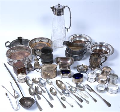 Lot 490 - Collection of silver and silver plate