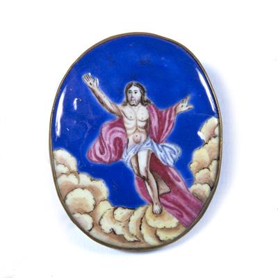 Lot 503 - Russian (Rostov Finift) enamel icon medallion