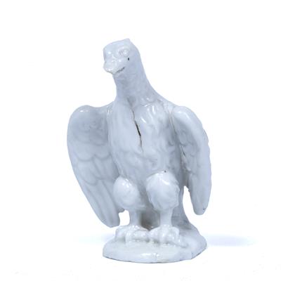 Lot 504 - Doccia white glazed miniature model of an eagle