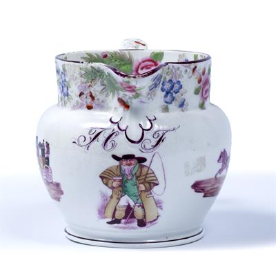 Lot 515 - English porcelain Coaching Jug