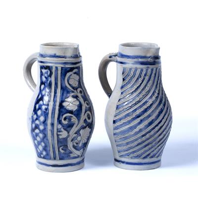 Lot 519 - Two Westerwald saltglaze stoneware jugs