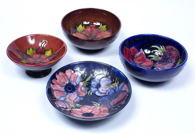 Lot 535 - Four Moorcroft pottery bowls