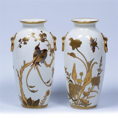 Lot 539 - Pair of Mintons porcelain vases