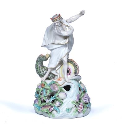 Lot 551 - Derby porcelain figure of Neptune