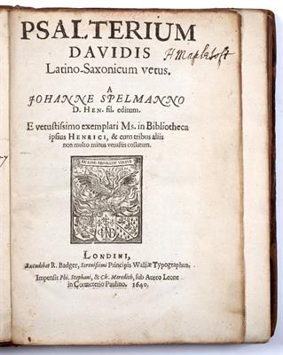 Lot 537 - A 17TH CENTURY BOOK OF PSALMS IN ANGLO-SAXON AND LATIN
