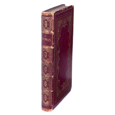 Lot 894 - A VICTORIAN Mss POETRY ALMANACK of 251 pages written in a fine hand in black ink with lacework