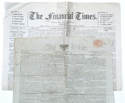 Lot 941 - The Financial Times. New Series. No. 1. London. February 13th