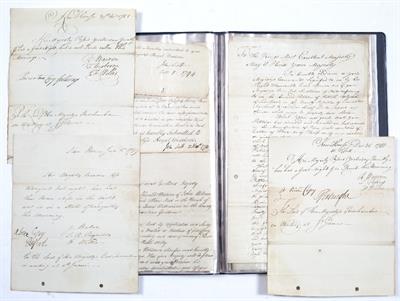 Lot 942 - AN INTERESTING COLLECTION OF LATE 18TH AND 19TH CENTURY MANUSCRIPT CORRESPONDENCE APPROXIMATELY