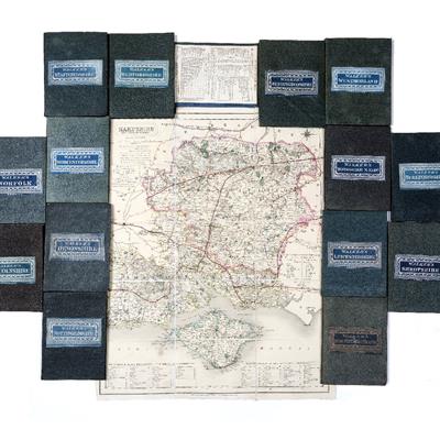 Lot 948 - A GROUP OF FIFTEEN 19TH CENTURY FOLDING MAPS by J & C Walker of English Counties