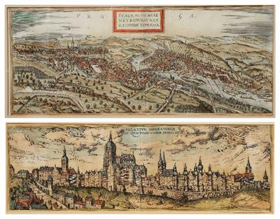 Lot 51 - A 17TH CENTURY ENGRAVING - 'Praga