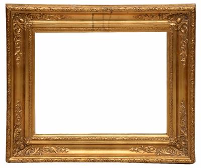 Lot 482 - A SET OF THREE LATE 19TH CENTURY GILT AND GESSO FRAMES