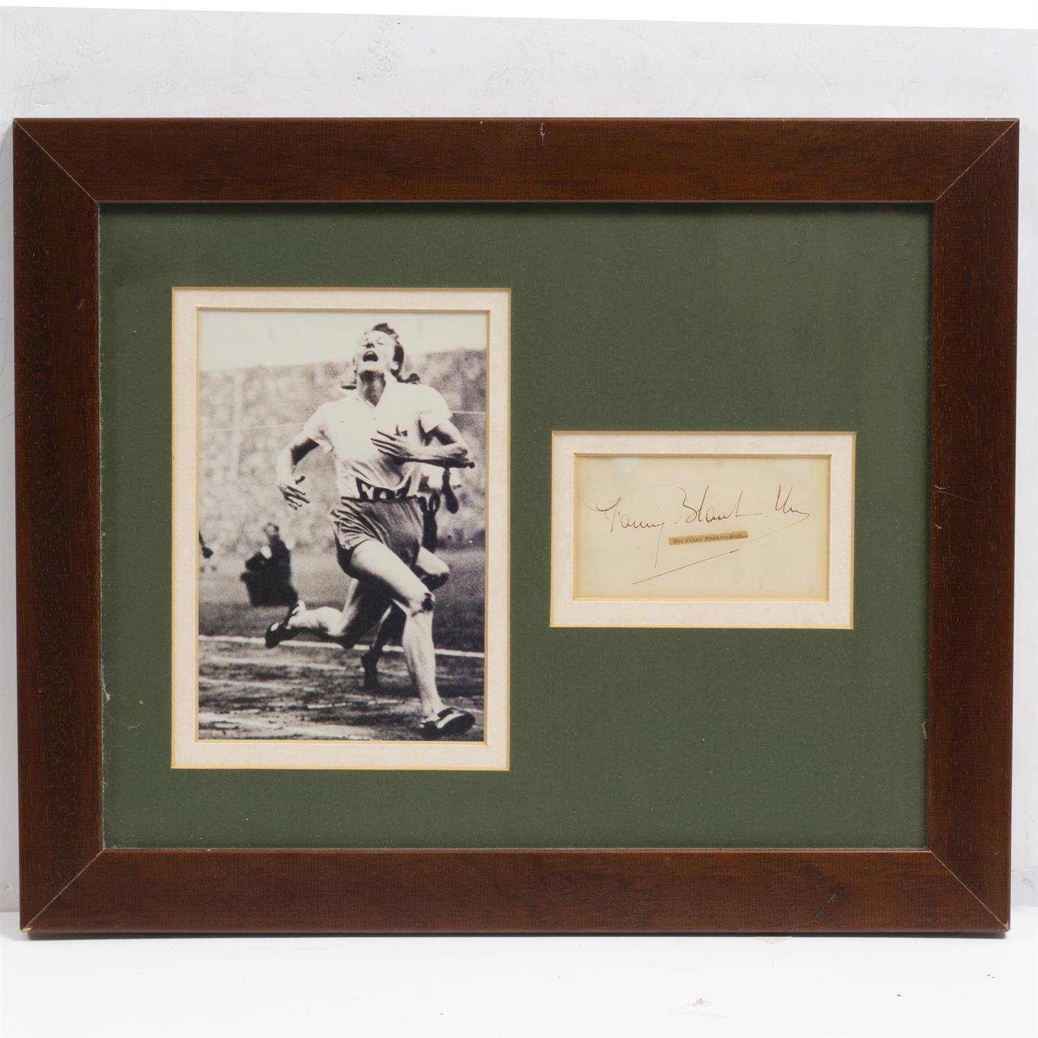 Lot 2 - SIGNATURE OF 'THE FLYING HOUSEWIFE' FANNY BLANKERS-KOEN