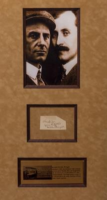 Lot 16 - SIGNATURES OF ORVILLE AND WILBUR WRIGHT