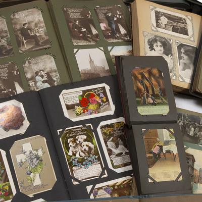 Lot 36 - A LARGE COLLECTION OF VICTORIAN AND LATER POSTCARDS