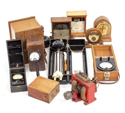 Lot 93 - A GROUP OF VARIOUS WOODEN CASED METERS