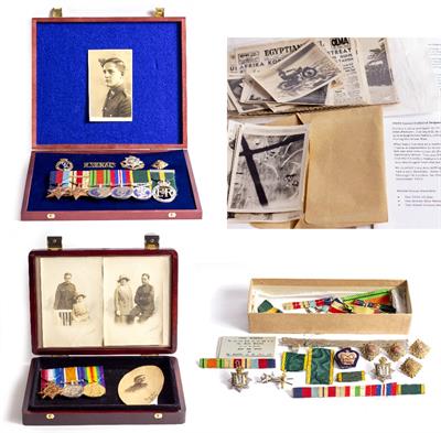 Lot 134 - CALLOW FAMILY GROUP TWO BOXED SETS OF MEDALS