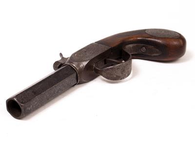 Lot 143 - A 19TH CENTURY PERCUSSION CAP PISTOL