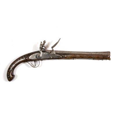 Lot 150 - A REPLICA FLINTLOCK PISTOL