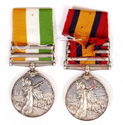 Lot 154 - TWO BOER WAR SERVICE MEDALS