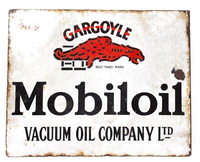 Lot 175 - A MOBILOIL ENAMEL SIGN