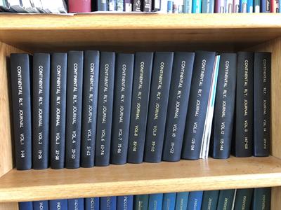 Lot 201 - BOUND VOLUMES OF THE CONTINENTAL RAILWAY JOURNAL