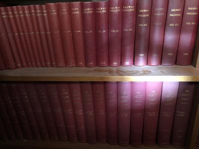 Lot 212 - A LARGE NUMBER OF BOUND VOLUMES OF THE RAILWAY MAGAZINE