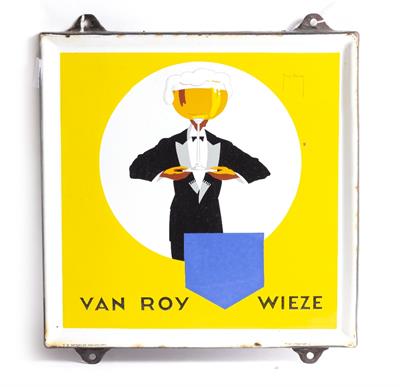 Lot 292 - AN ENAMEL ADVERTISING SIGN