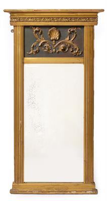 Lot 294 - A 19TH CENTURY GILT FRAMED WALL MIRROR